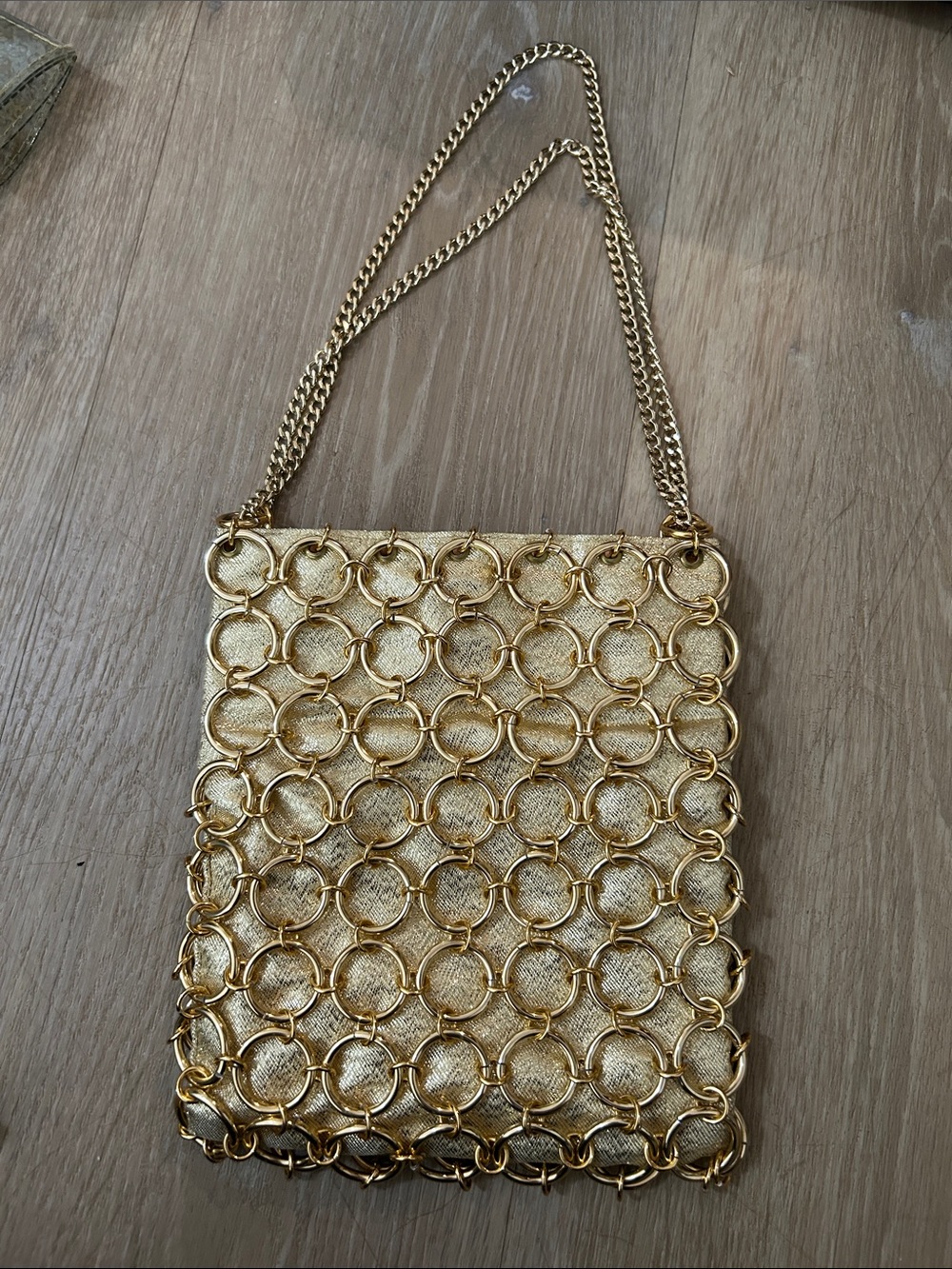Magid Gold Metallic Chainmail Evening bag